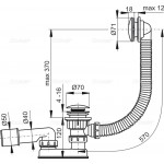 Сифон для ванны Alca Plast A504CKM-BL-01 Сифон для ванны Alca Plast A504CKM-BL-01